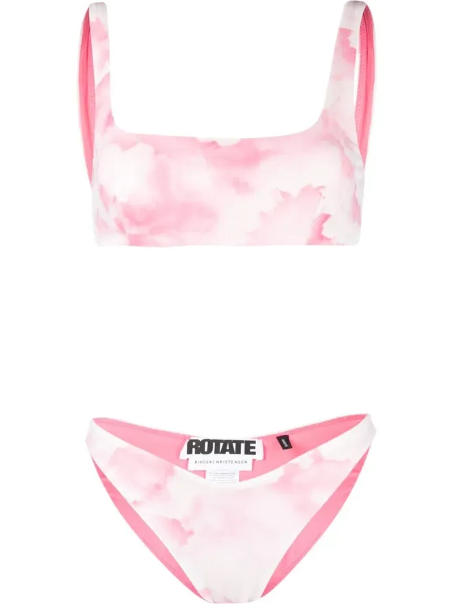 ROTATE BIRGER CHRISTENSEN ROTATE BIRGER CHRISTENSEN ロゴプリント タイダイ ビキニの商品画像