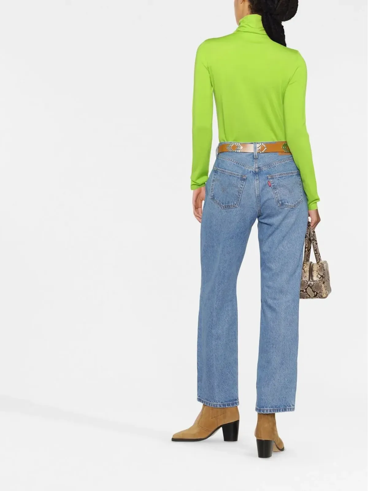 Levi's ハイライズストレートジーンズ - ブルー - 画像4