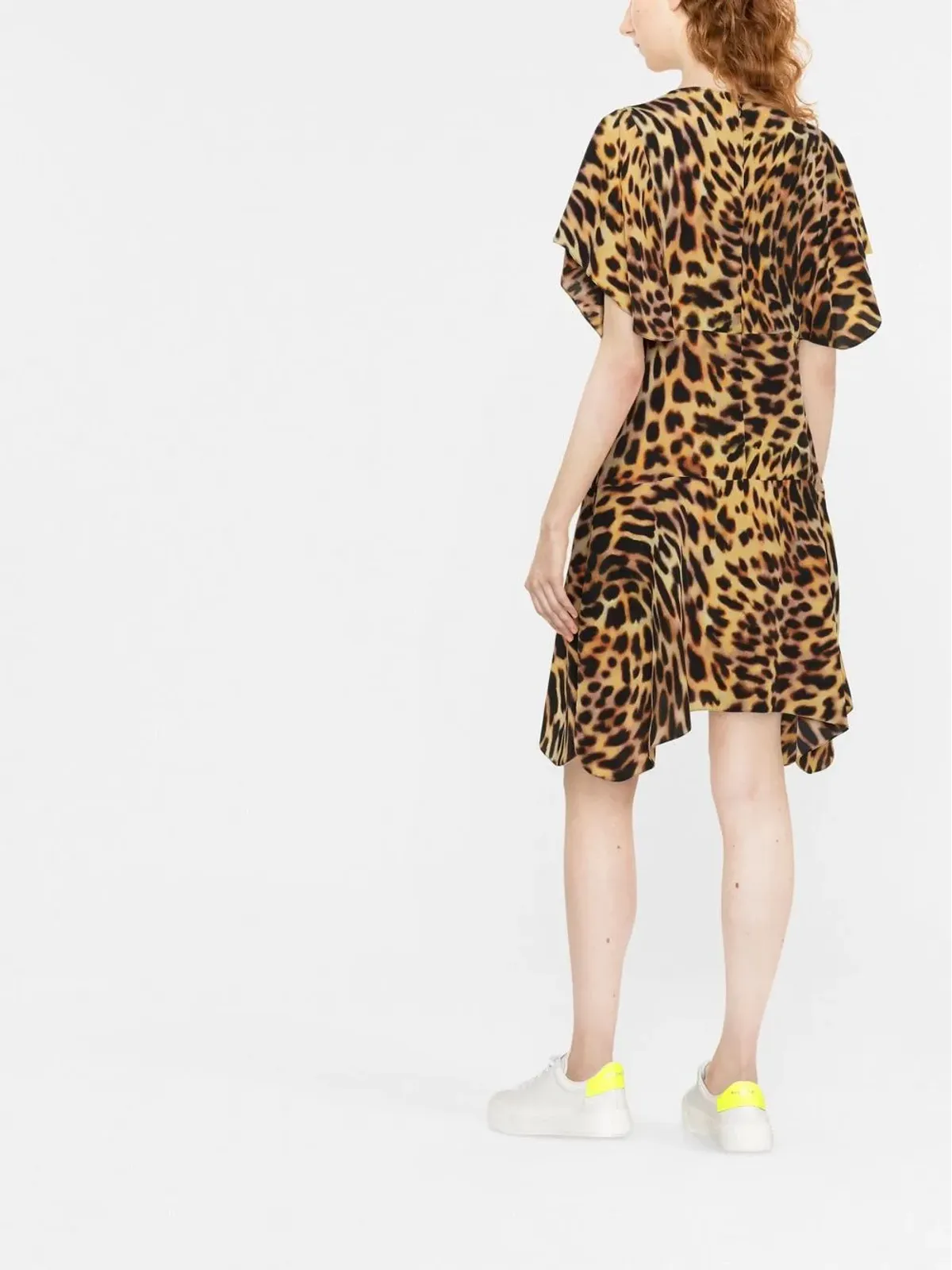 Stella McCartney レオパード柄シルク・フレアドレス - 画像4