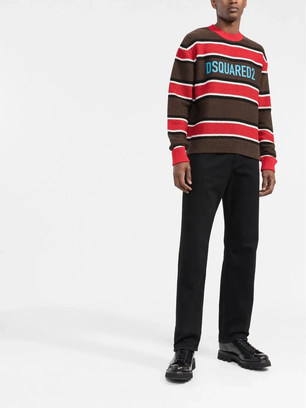 DSQUARED2 ジャカード ロゴ ストライプ ジャンパー - 画像2