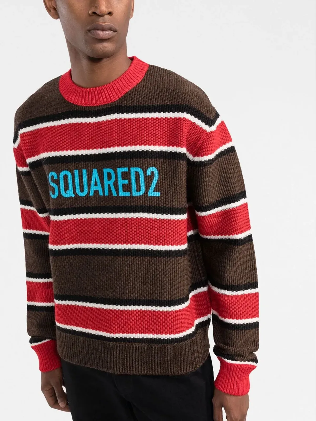DSQUARED2 ジャカード ロゴ ストライプ ジャンパー - 画像3