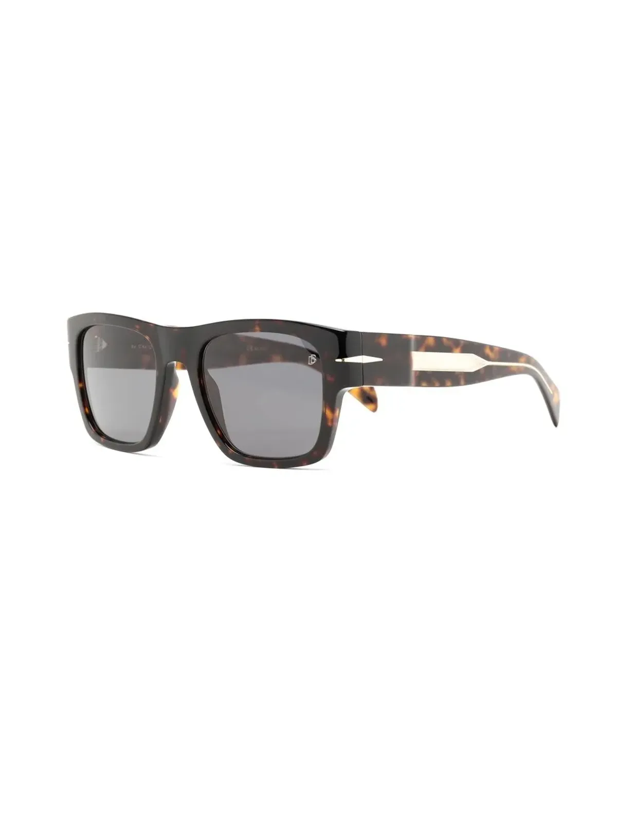 Eyewear by David Beckham ボールドべっこう柄スクエアフレーム サングラス - ブラウン - 画像2