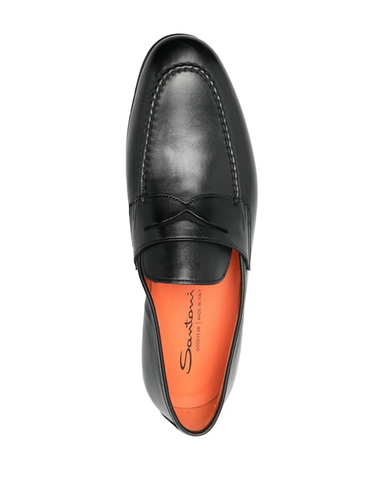 Santoni ペニー レザー ローファー - 画像4