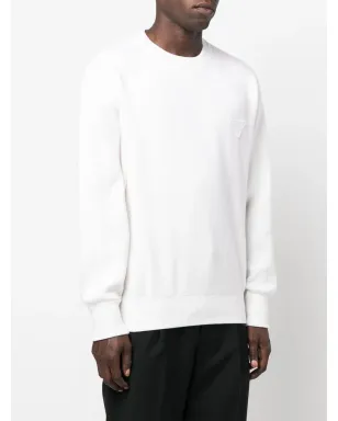 Prada logo-appliqué sweater - White - サムネイル3