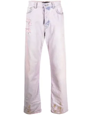 Purple Brand ディストレスト・ストレートレッグジーンズ - ピンク - サムネイル1