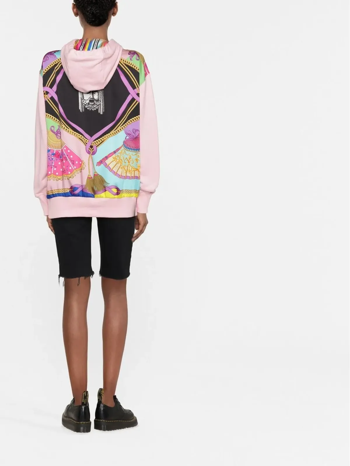 Versace パネル柄プリント フード付きスウェットシャツ - 画像4