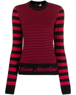 Love Moschino インターシャロゴストライプセーター - サムネイル1