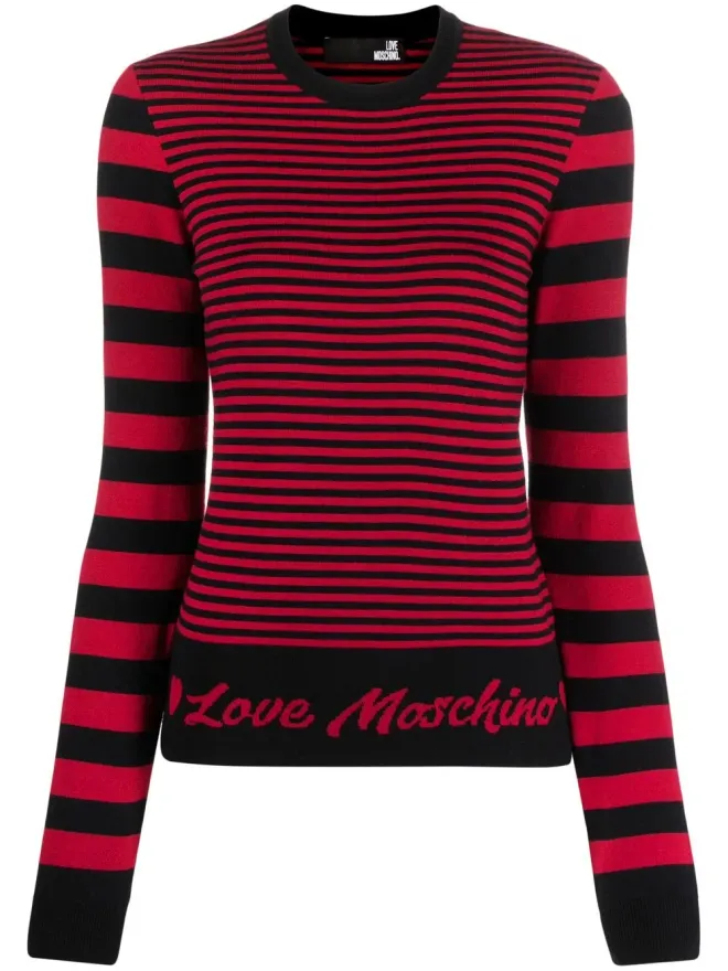 Love Moschino Love Moschino インターシャロゴストライプセーターの商品画像