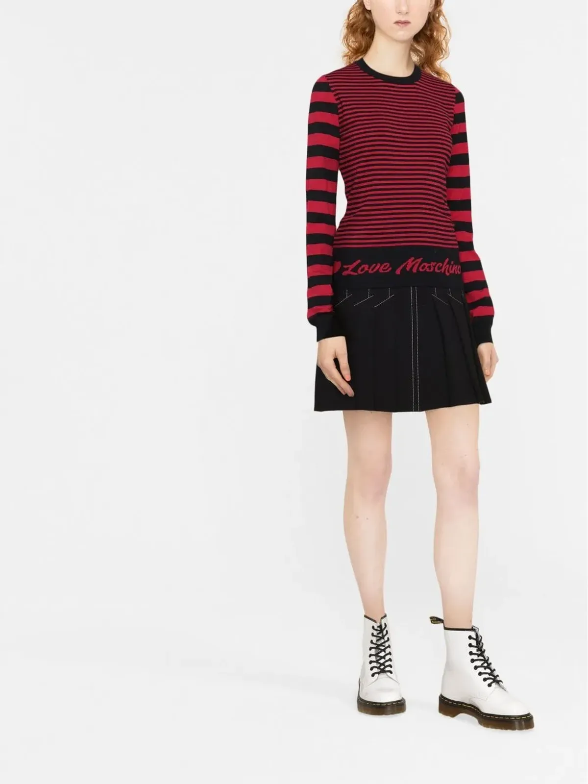 Love Moschino インターシャロゴストライプセーター - 画像2