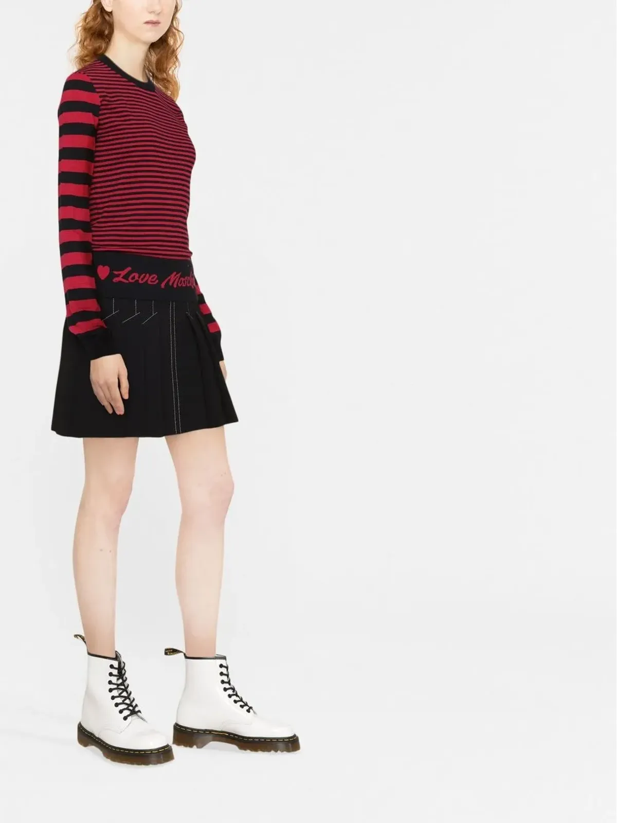 Love Moschino インターシャロゴストライプセーター - 画像3
