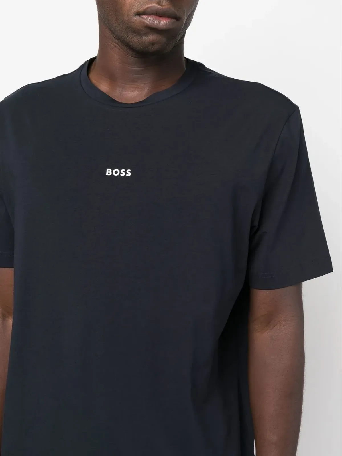 BOSS ロゴプリント Tシャツ ブルー - 画像5