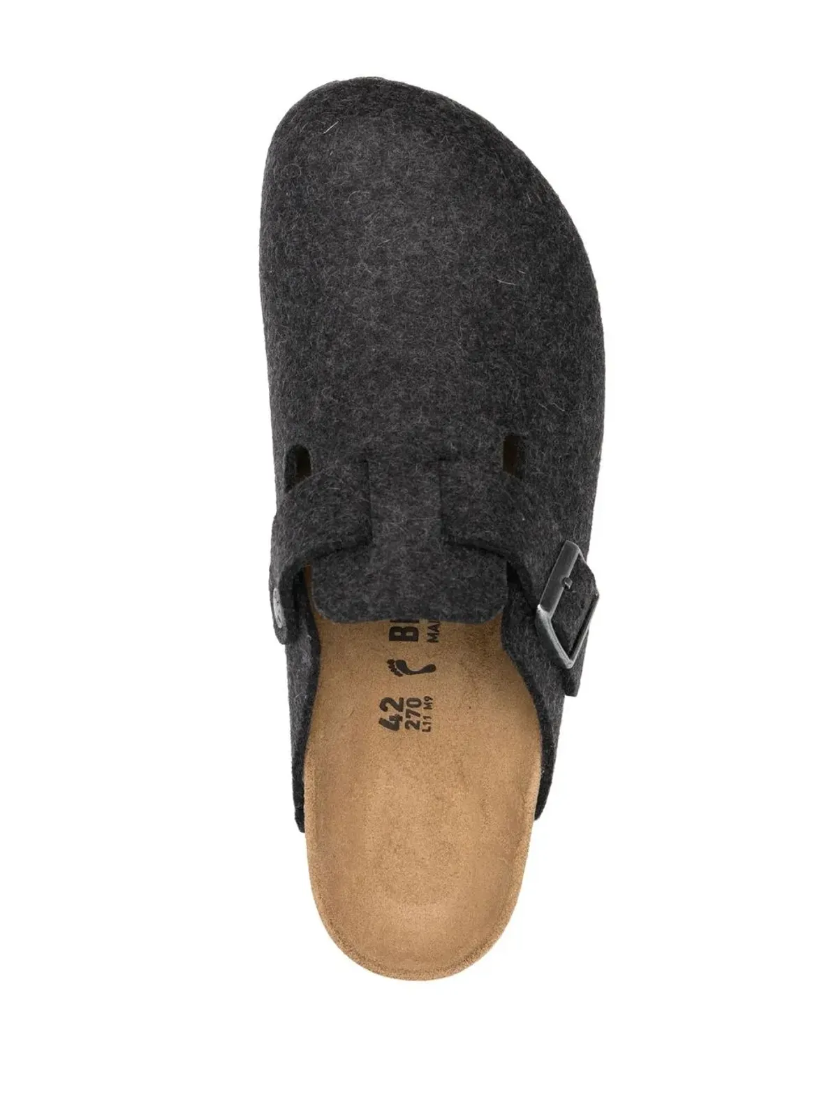 Birkenstock ボストン バックル付き ウール スリッパ - 画像4