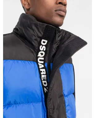 DSQUARED2 ロゴプリント ダックフェザー ジレ - Blue - サムネイル5