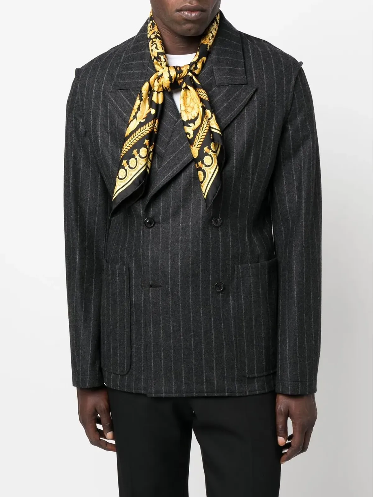 Versace バーロッコ シルク スカーフ - 画像2