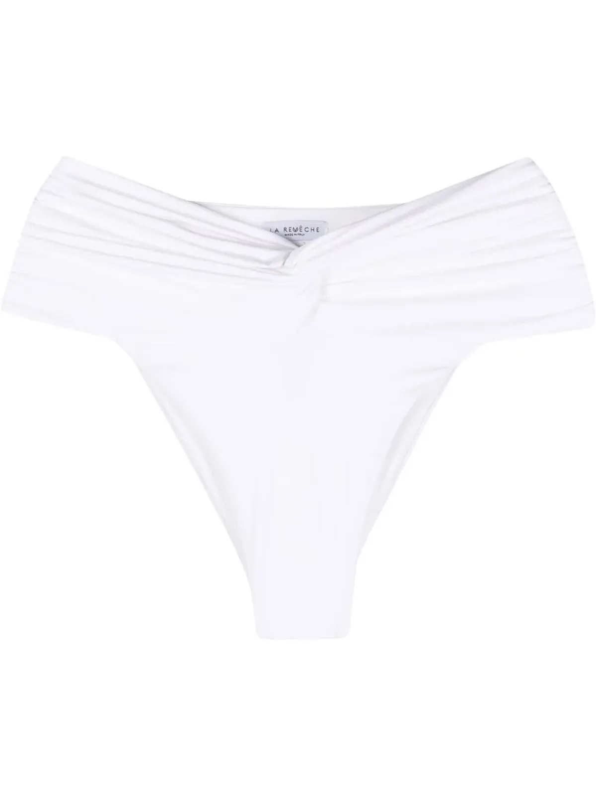 La Reveche Amelie ruched bikini bottoms - White - 画像1
