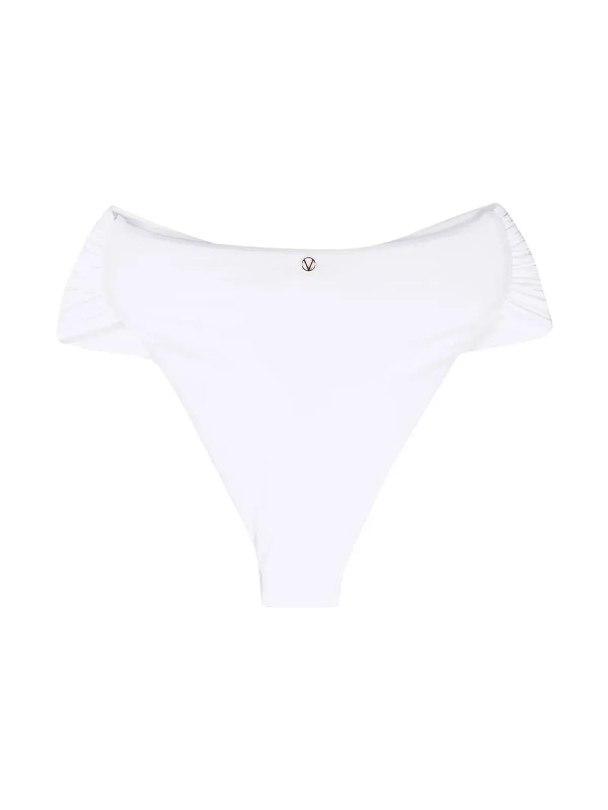 La Reveche Amelie ruched bikini bottoms - White - 画像2