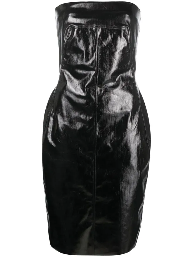 Rick Owens Rick Owens スクエアネック・ストラップレス・ドレスの商品画像
