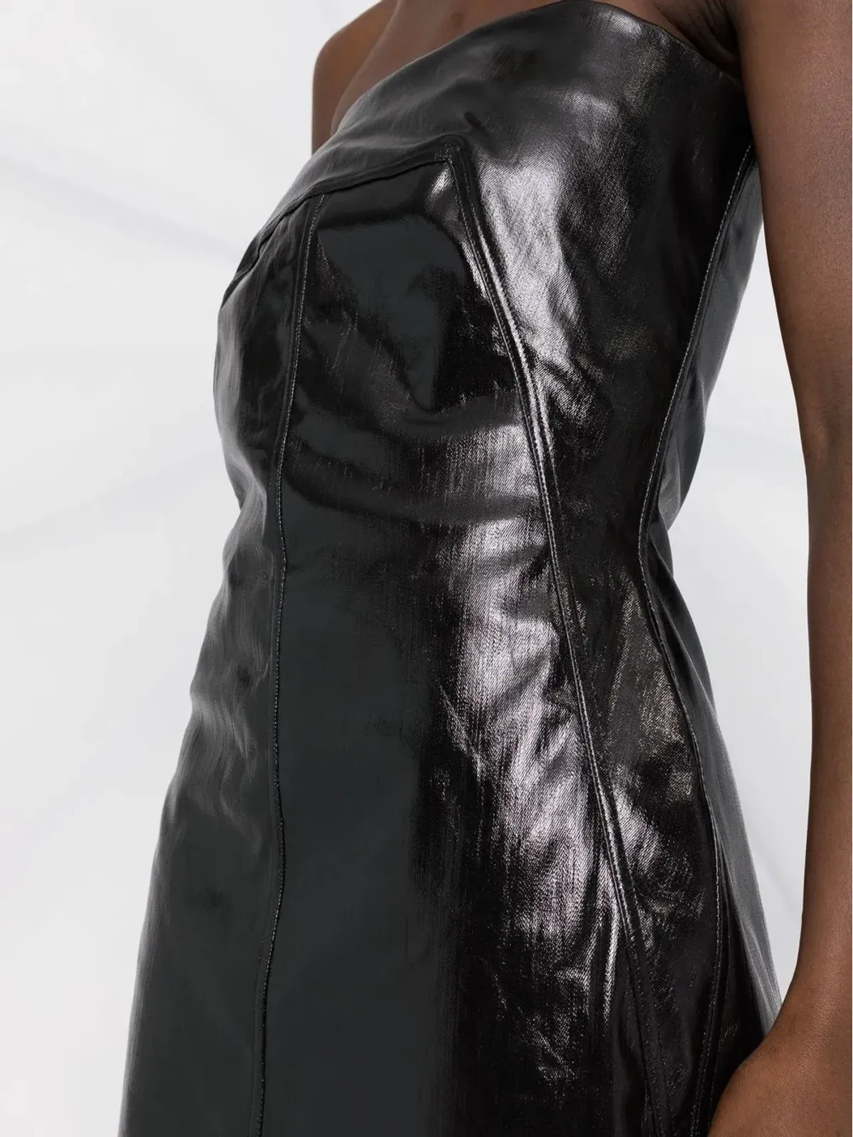 Rick Owens スクエアネック・ストラップレス・ドレス - 画像5