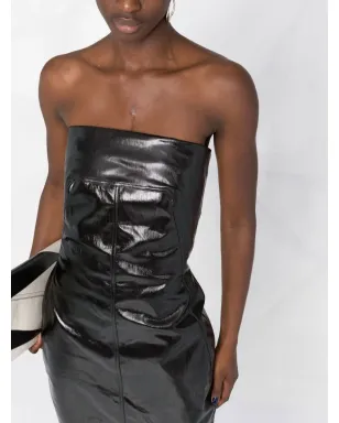 Rick Owens スクエアネック・ストラップレス・ドレス - サムネイル3