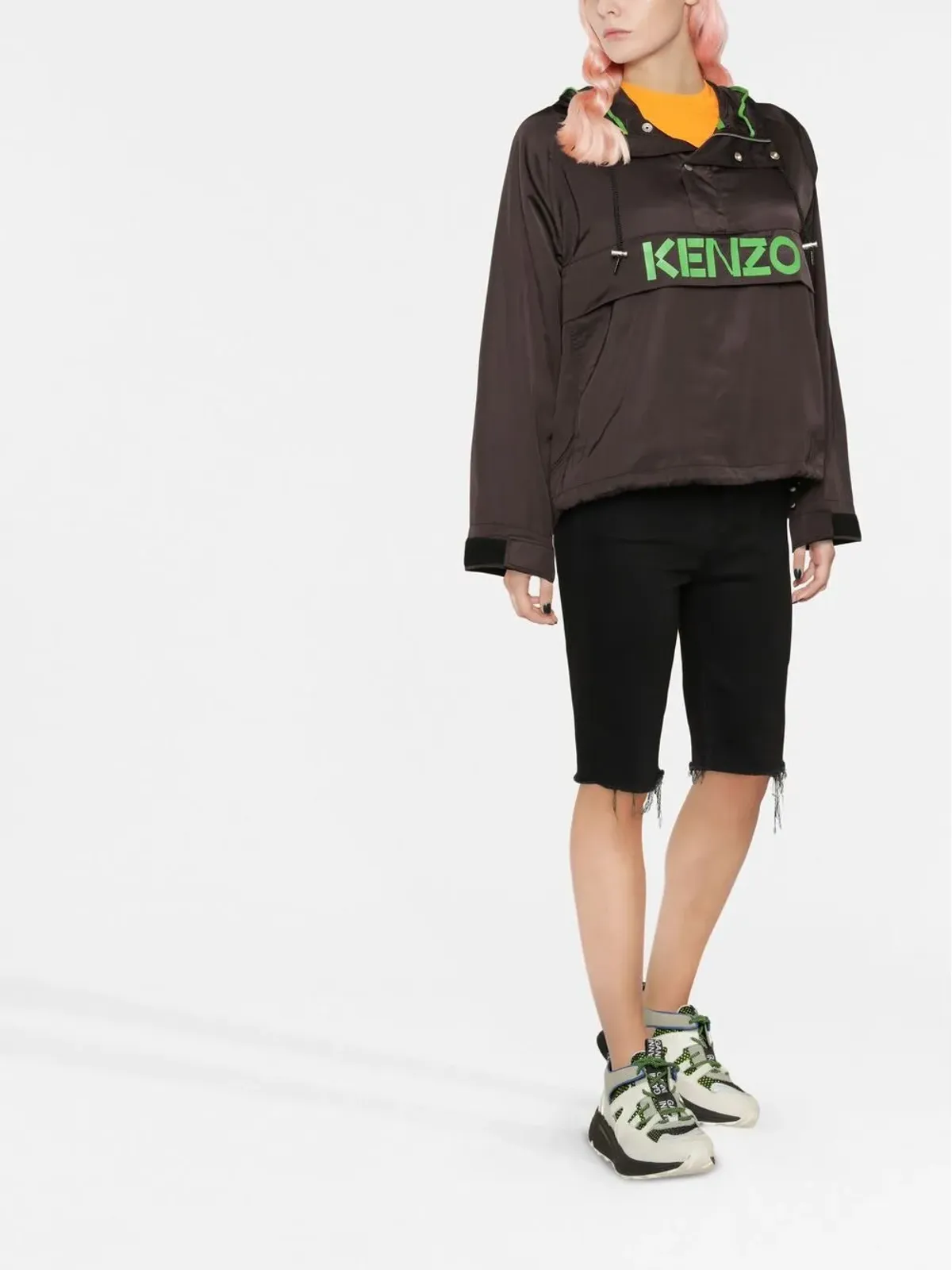 Kenzo ロゴプリント フーデッドジャケット - 画像2