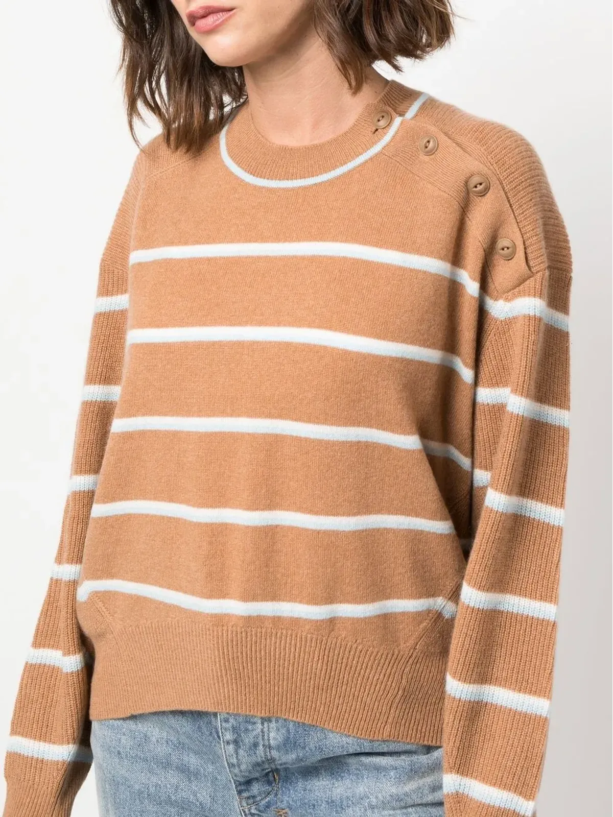 rag & bone ストライプ柄カシミアセーター - 画像5