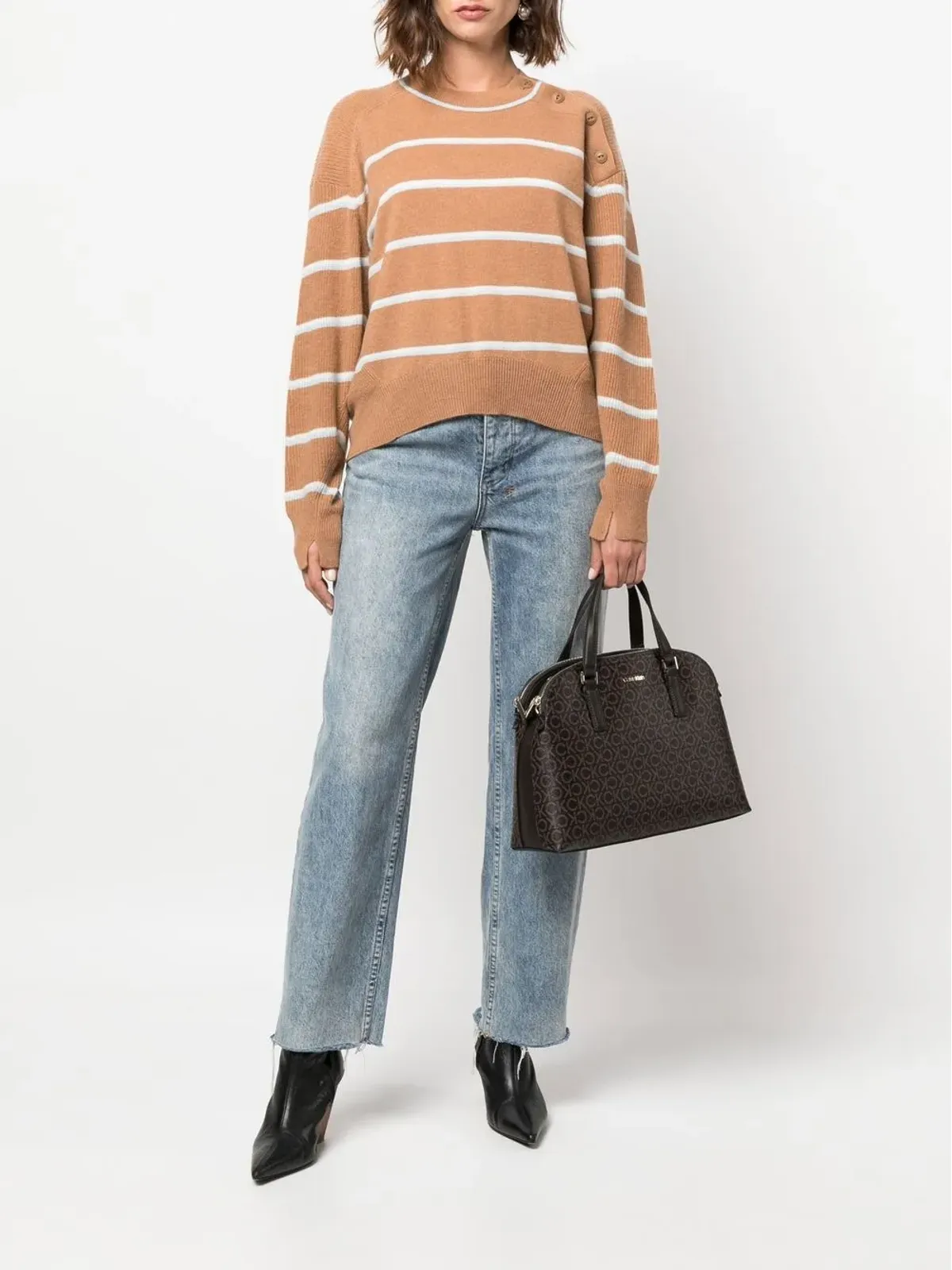 rag & bone ストライプ柄カシミアセーター - 画像2