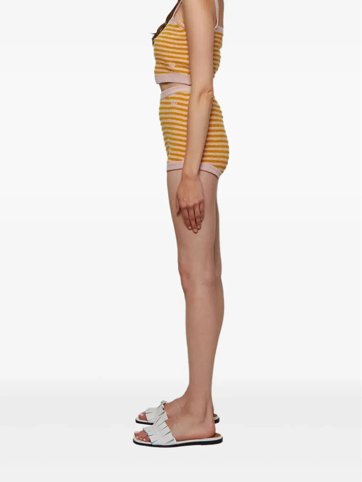 Alexandra Golovanoff ストライプショートパンツ - ピンク - 画像3