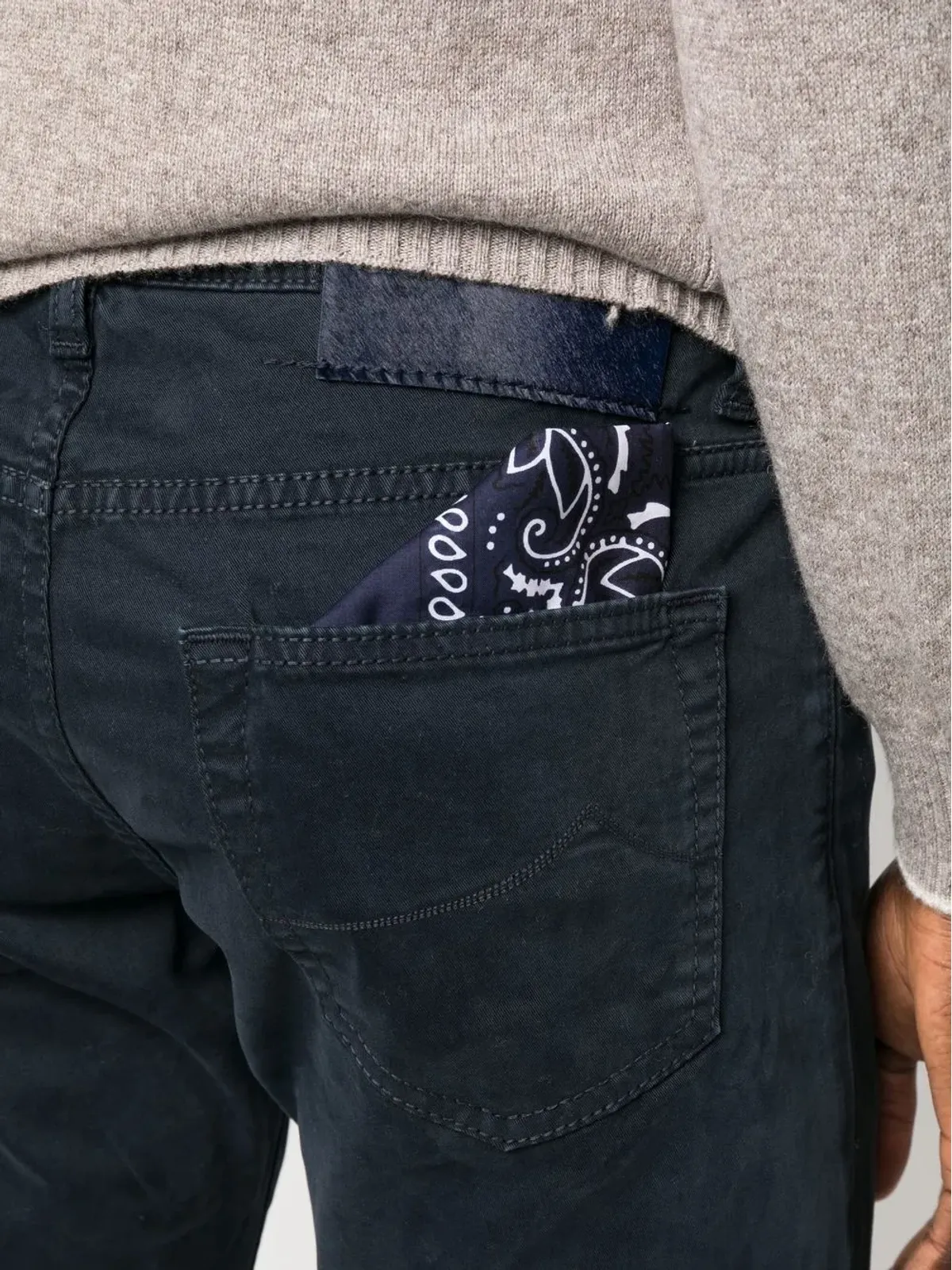 Jacob Cohën スカーフディテールの5ポケットストレートパンツ - 画像5