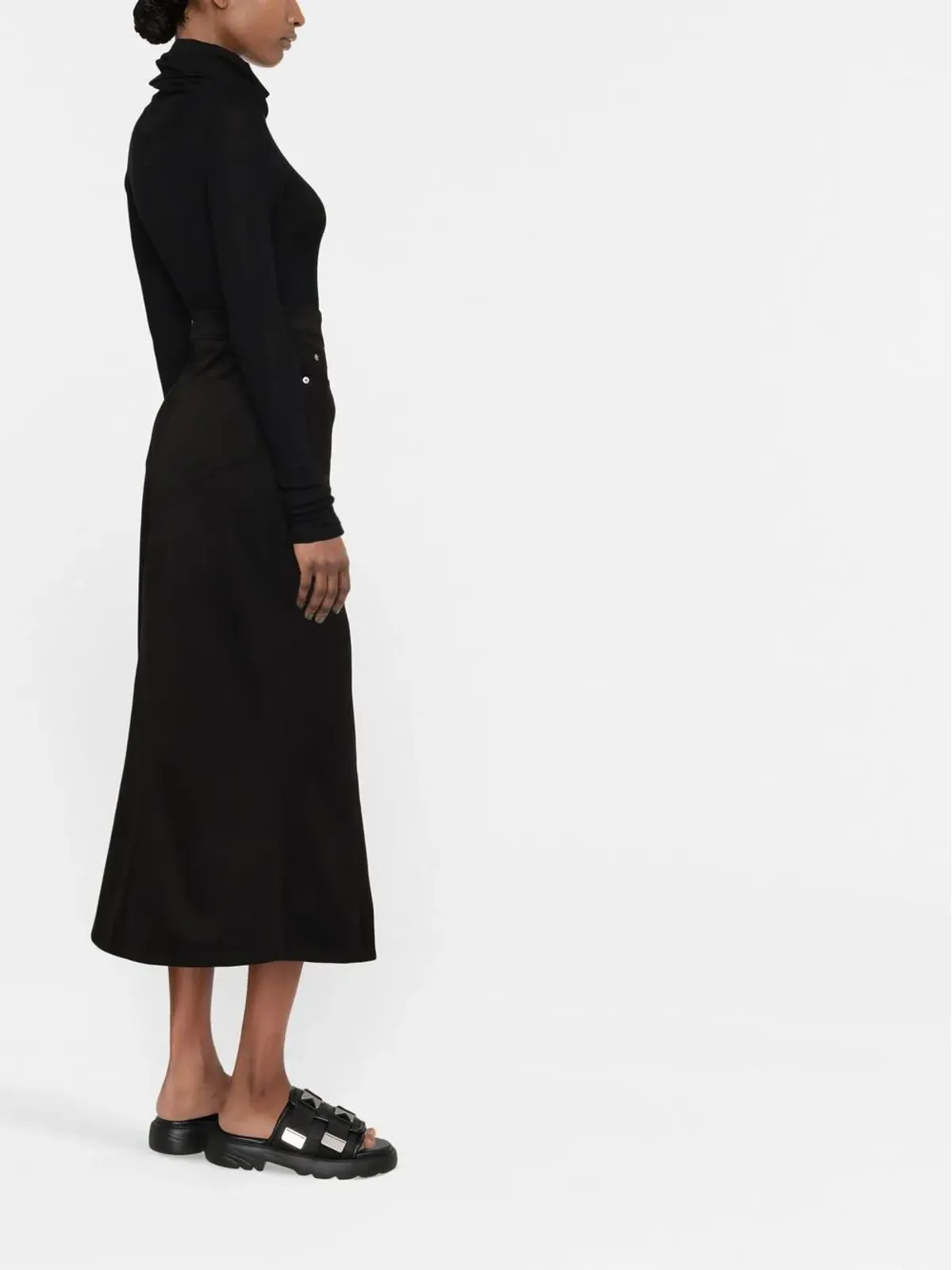 Rick Owens 膝丈ゴデットスカート - 画像3