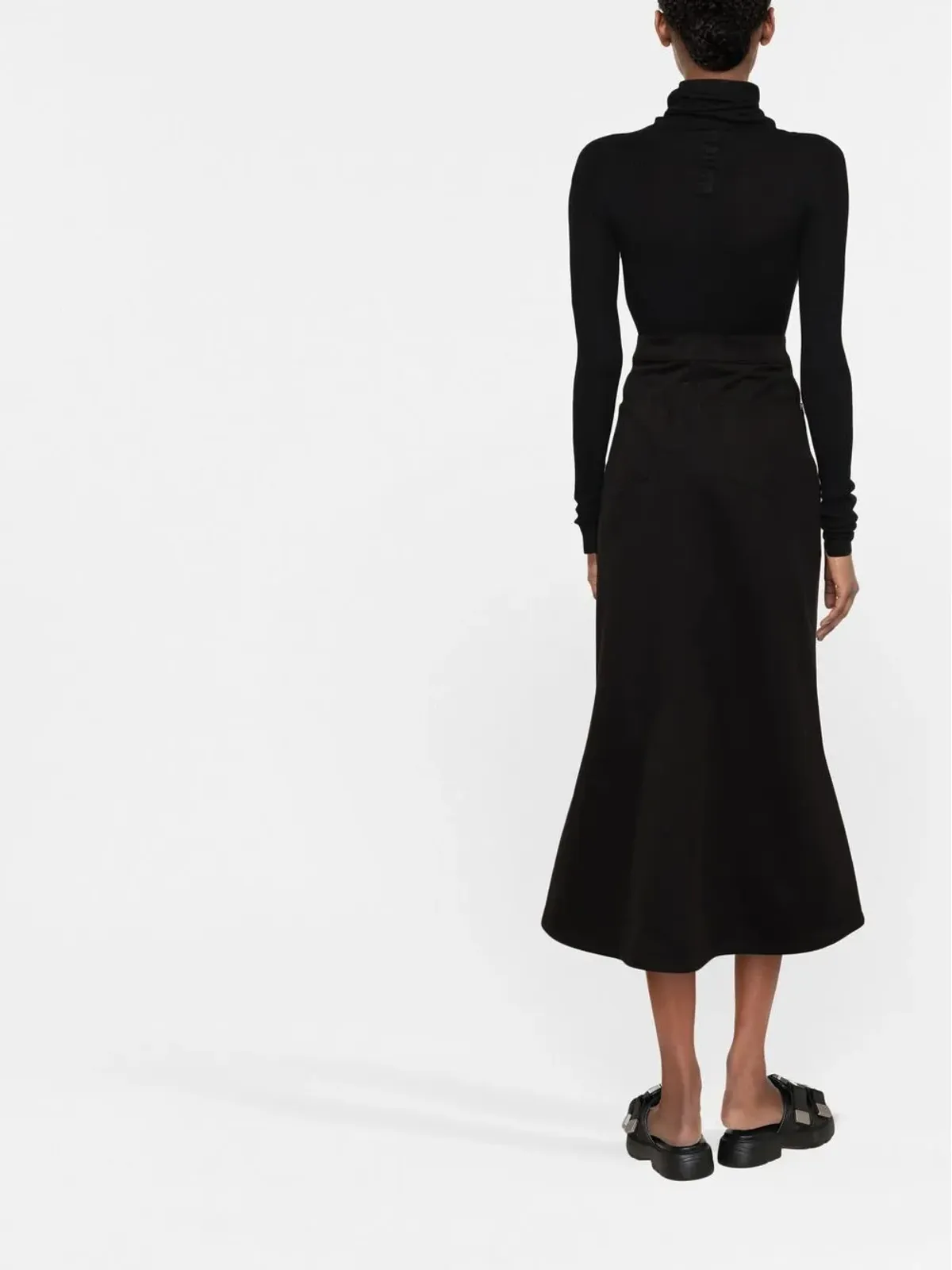 Rick Owens 膝丈ゴデットスカート - 画像4
