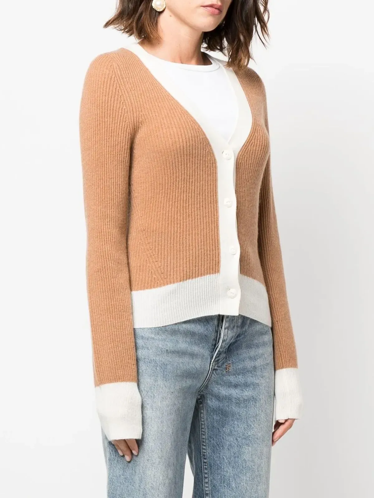 rag & bone リブ編みカシミヤカーディガン - 画像3