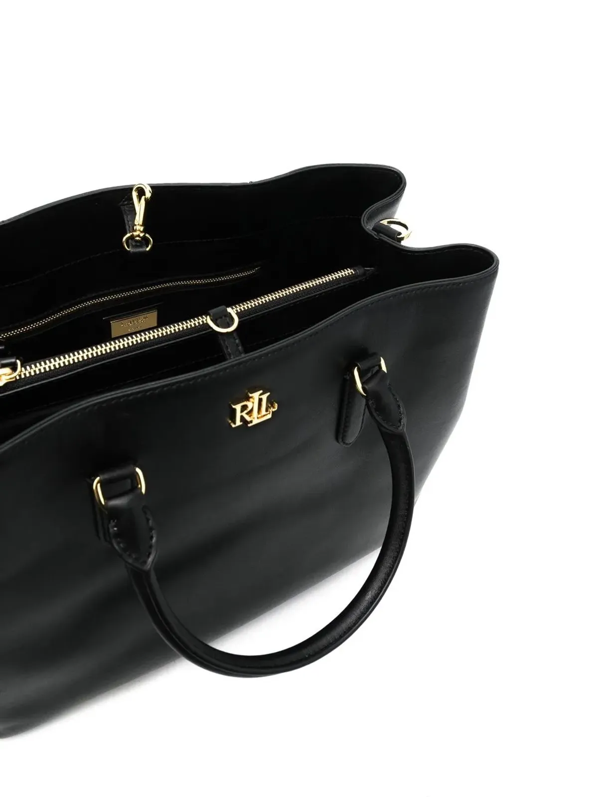 Lauren Ralph Lauren Maryトップハンドルトート ブラック - 画像5