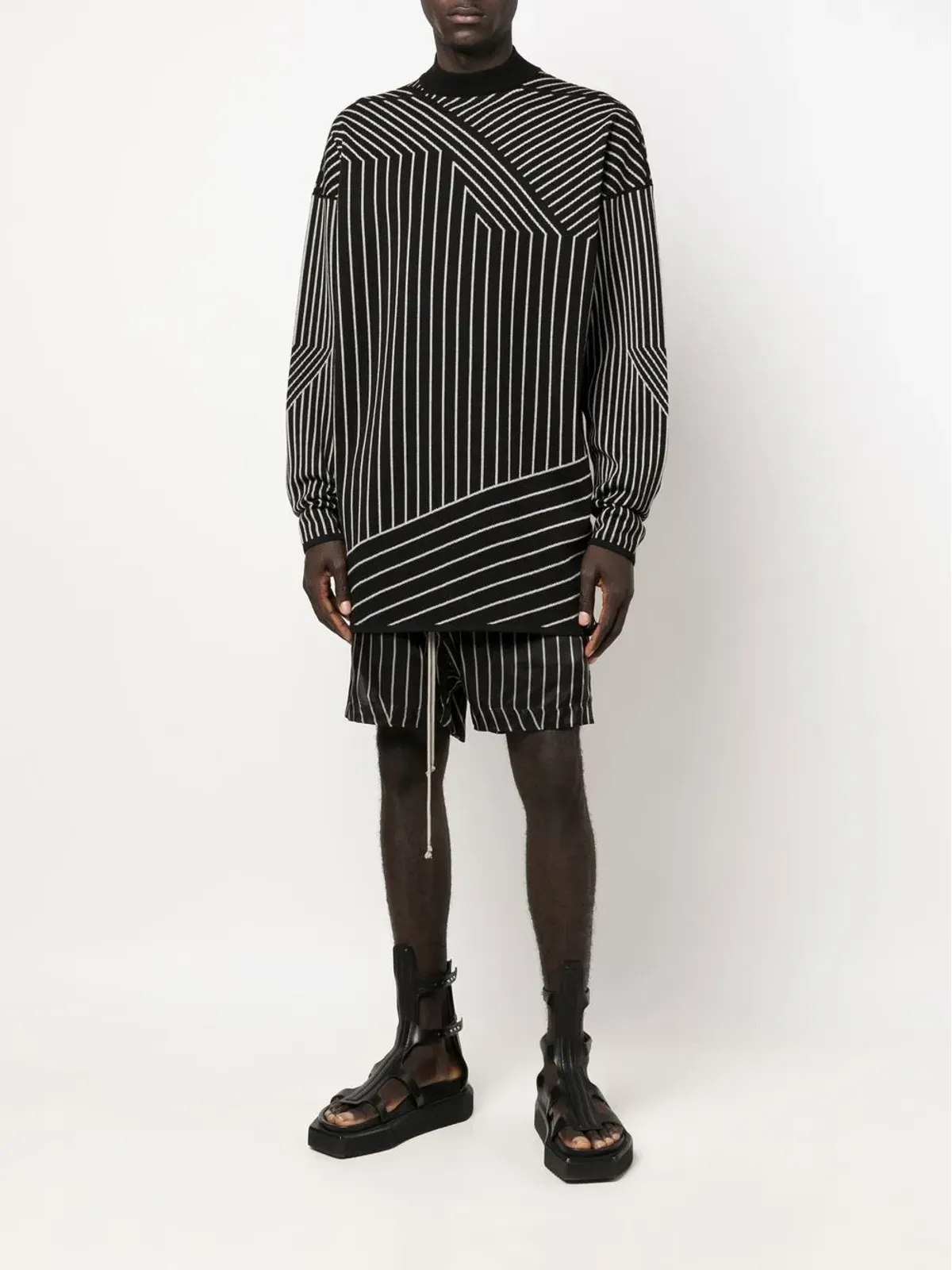 Rick Owens マルチストライプ バージンウール ジャンパー - 画像2