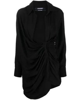 Jacquemus 長袖シャツミニドレス - Black - サムネイル1