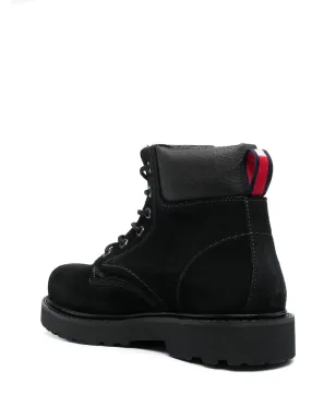 Tommy Jeans レースアップ スエード アンクルブーツ - ブラック - サムネイル3