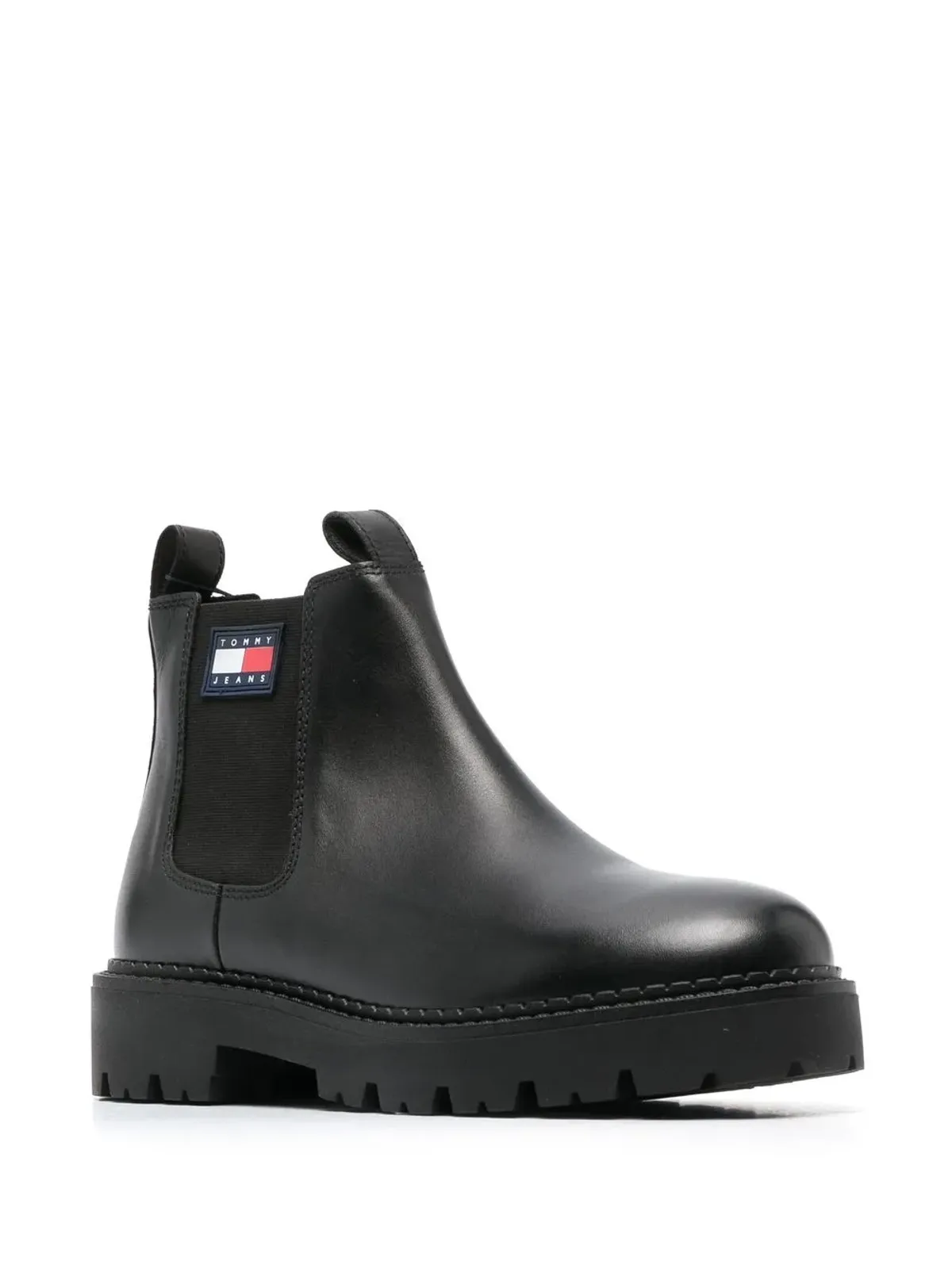 Tommy Jeans ロゴパッチ レザーブーツ - 画像2