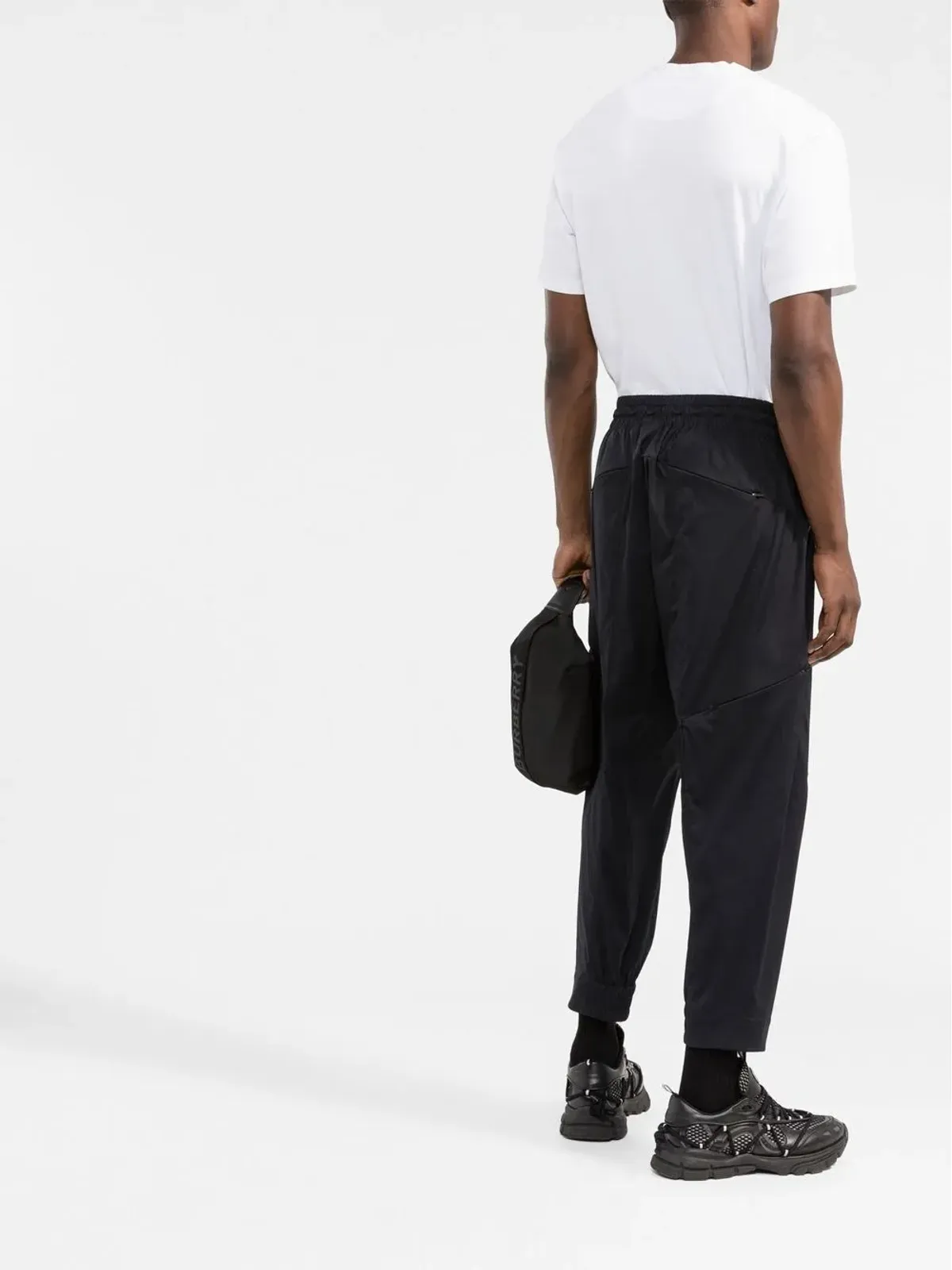 Y-3 ロゴプリント テーパードトラックパンツ - 画像4