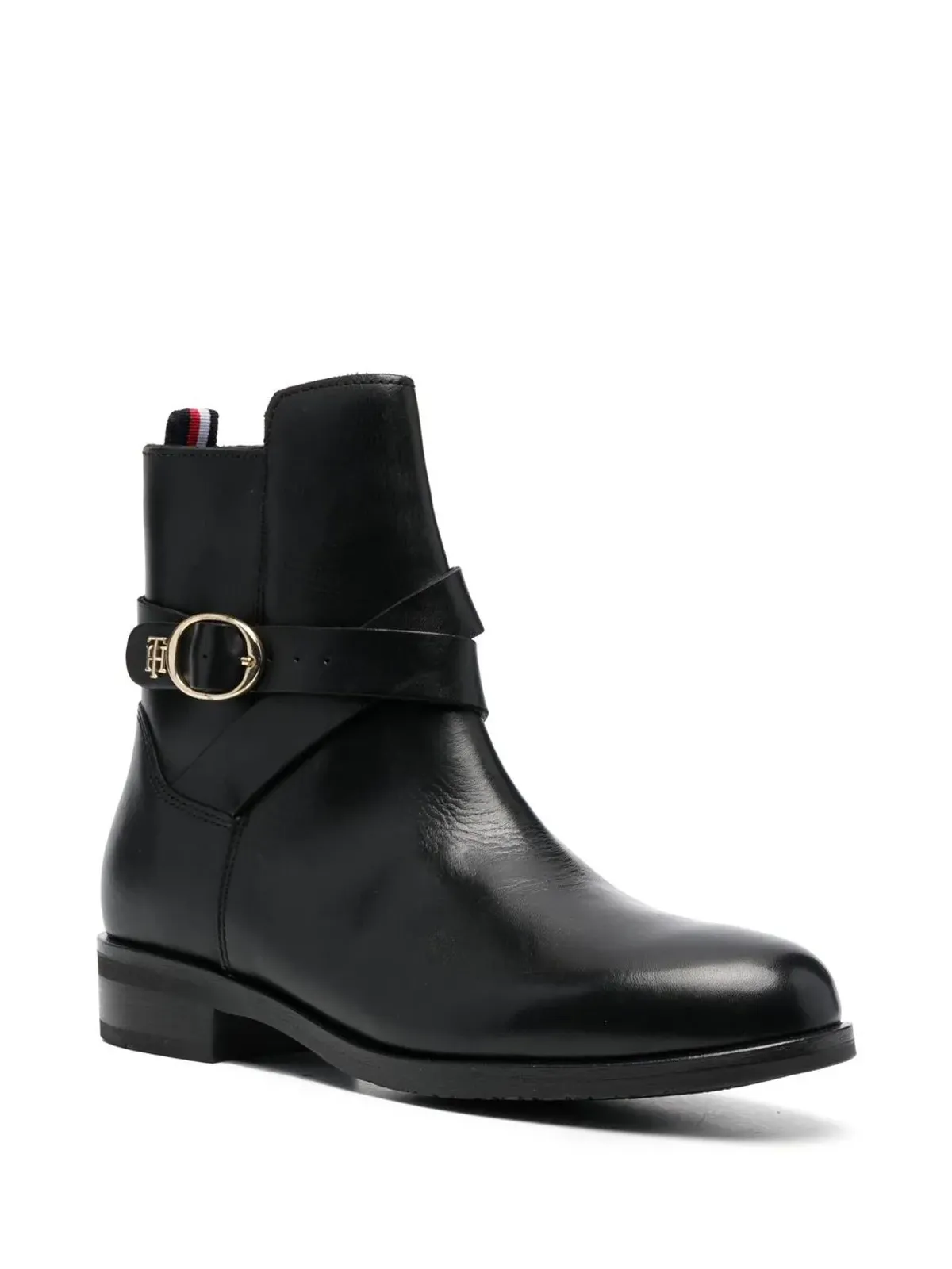 Tommy Hilfiger バックルディテール レザー アンクルブーツ - 画像2