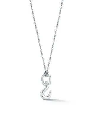 Mateo フックペンダントネックレス - Silver - サムネイル1
