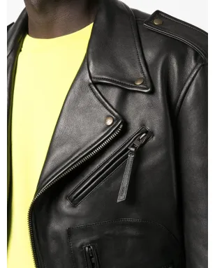 LOEWE ベルト付きレザーバイカージャケット - サムネイル5