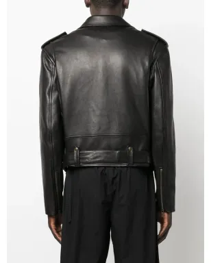 LOEWE ベルト付きレザーバイカージャケット - サムネイル4