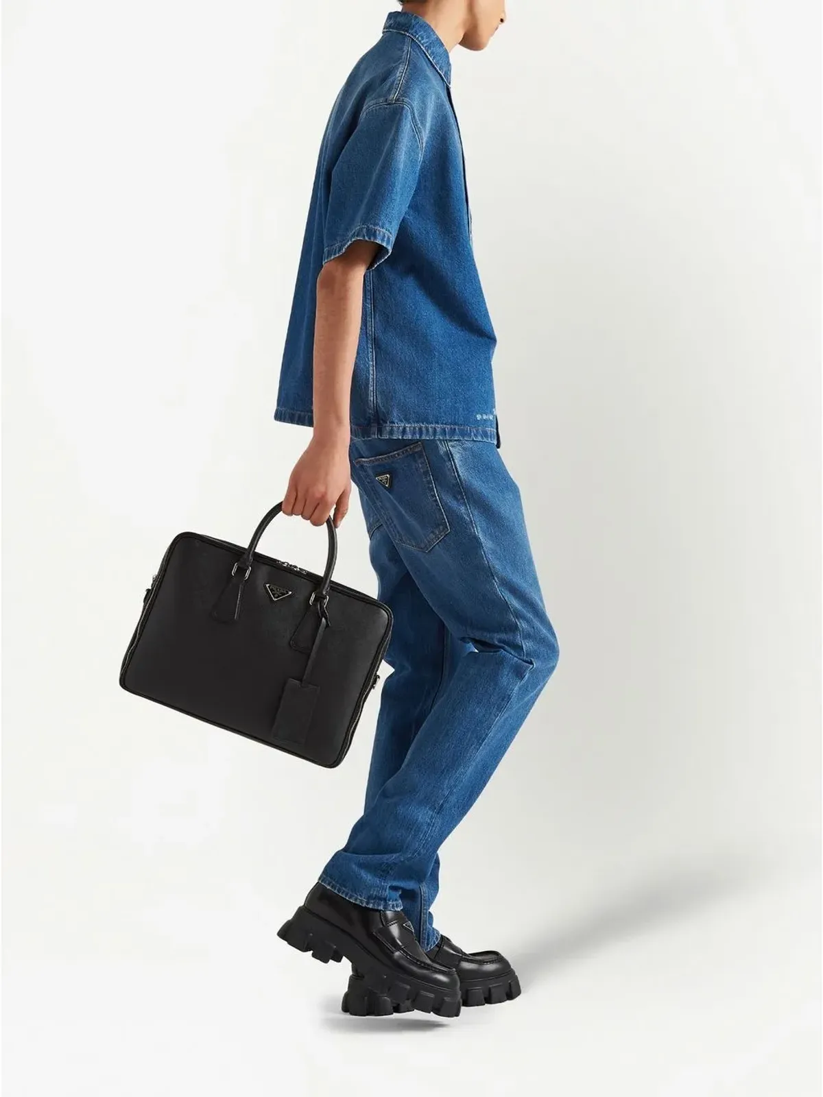 Prada サフィアーノレザー ブリーフケース - 画像4