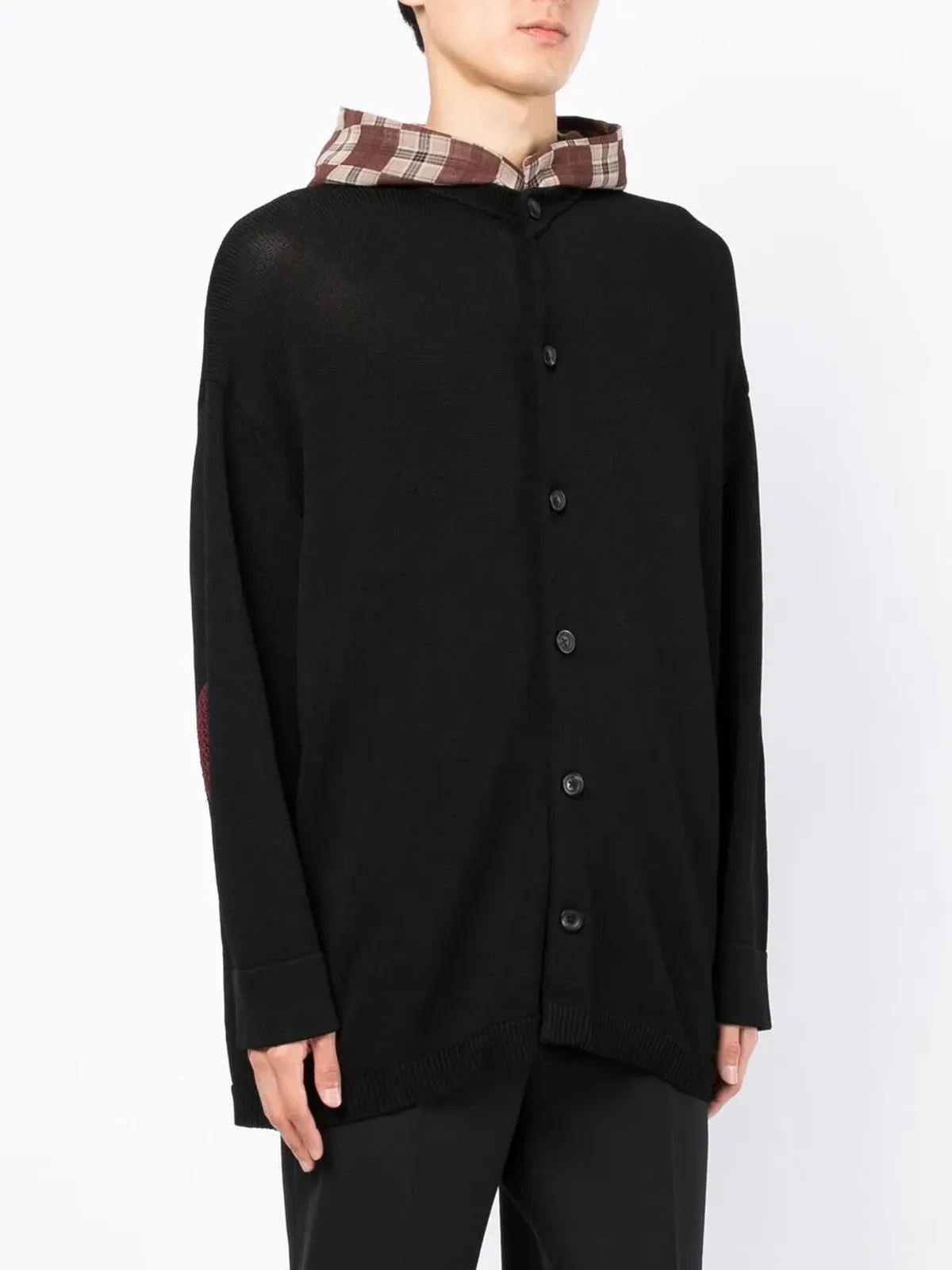 Onefifteen x ANOWHEREMAN check-pattern hoodie - Black - 画像3