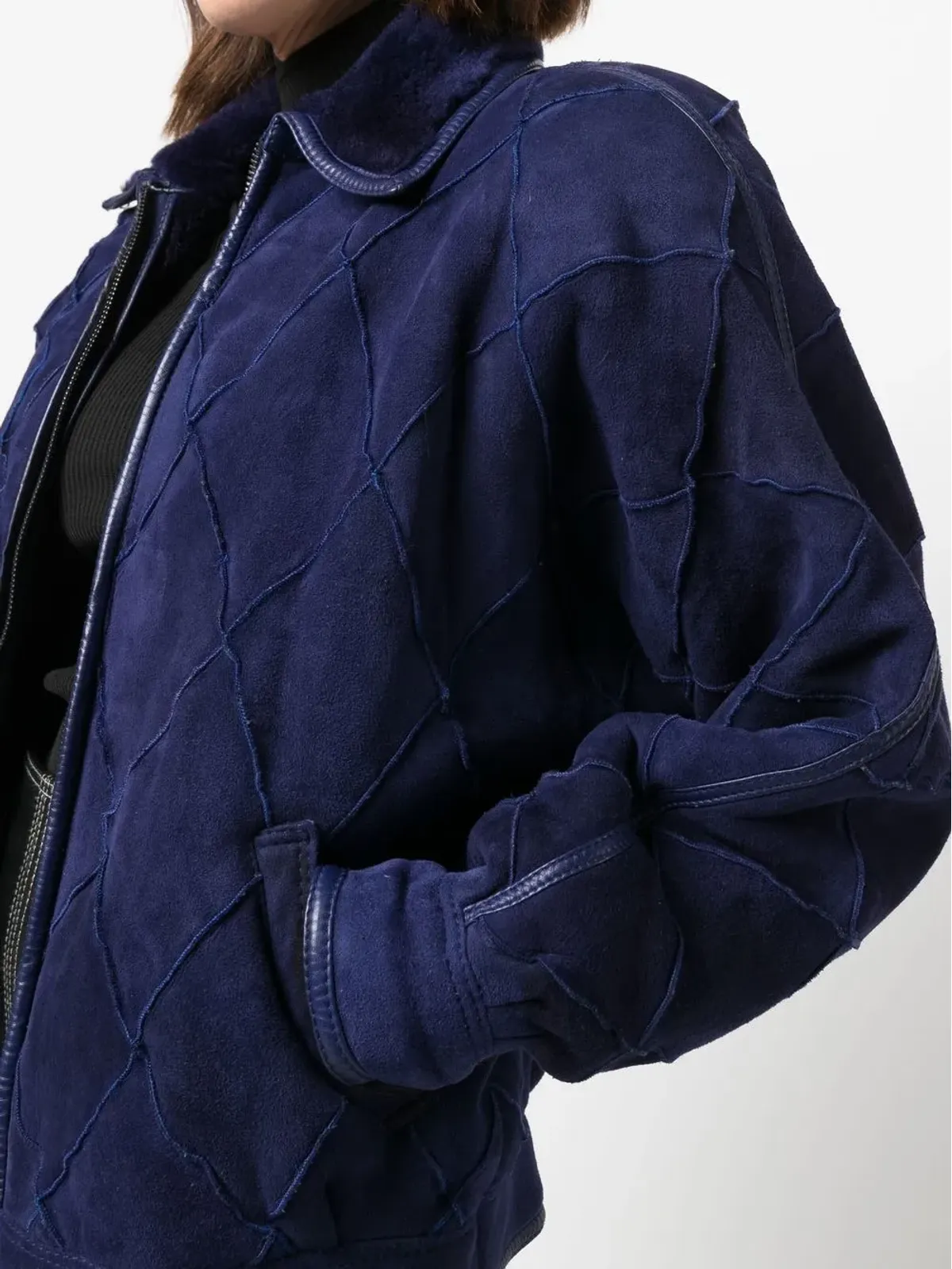 A.N.G.E.L.O. Vintage Cult 1980年代 ダイヤモンドキルト ジップアップ ジャケット - 画像5