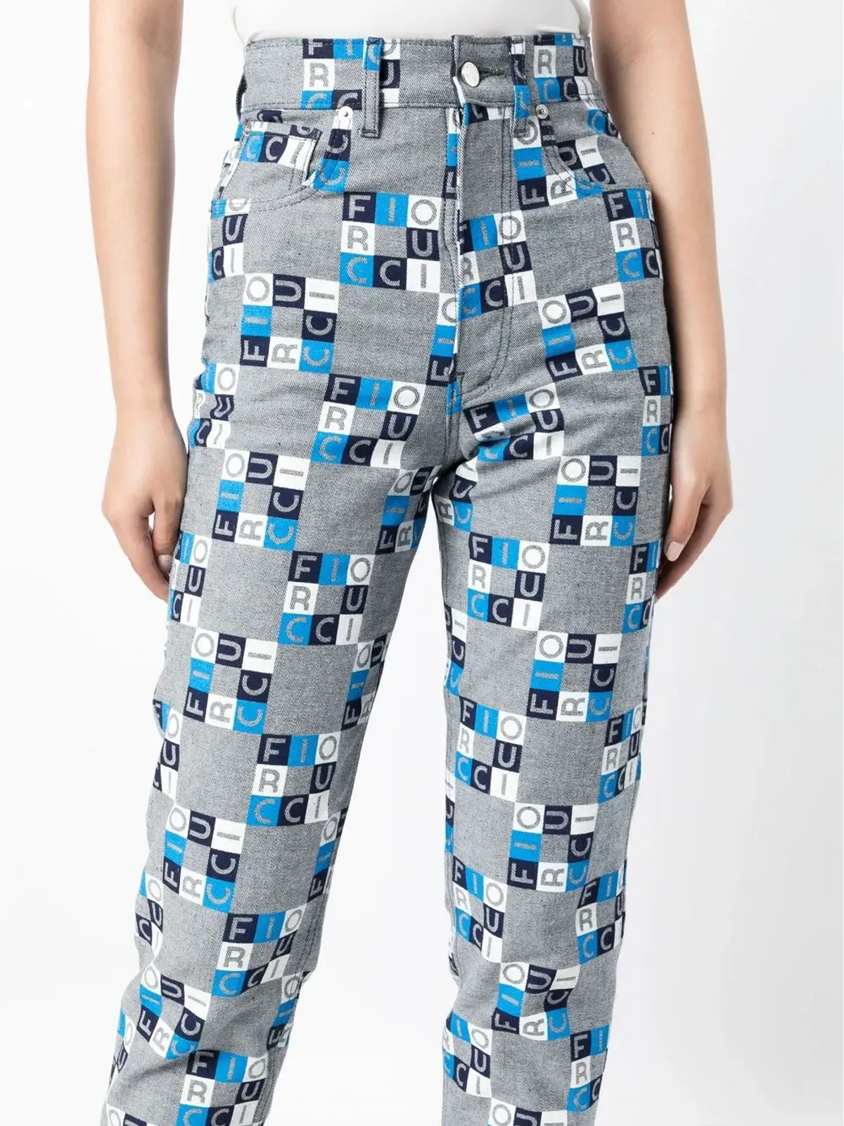 Fiorucci ハイライズ ロゴ スリムフィット ジーンズ - 画像5