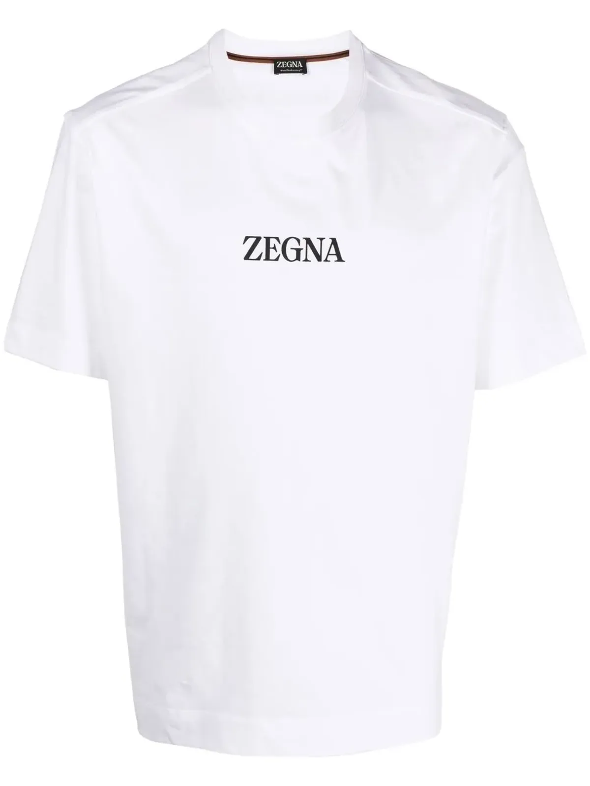 Zegna ロゴプリント クルーネック Tシャツ - 画像1