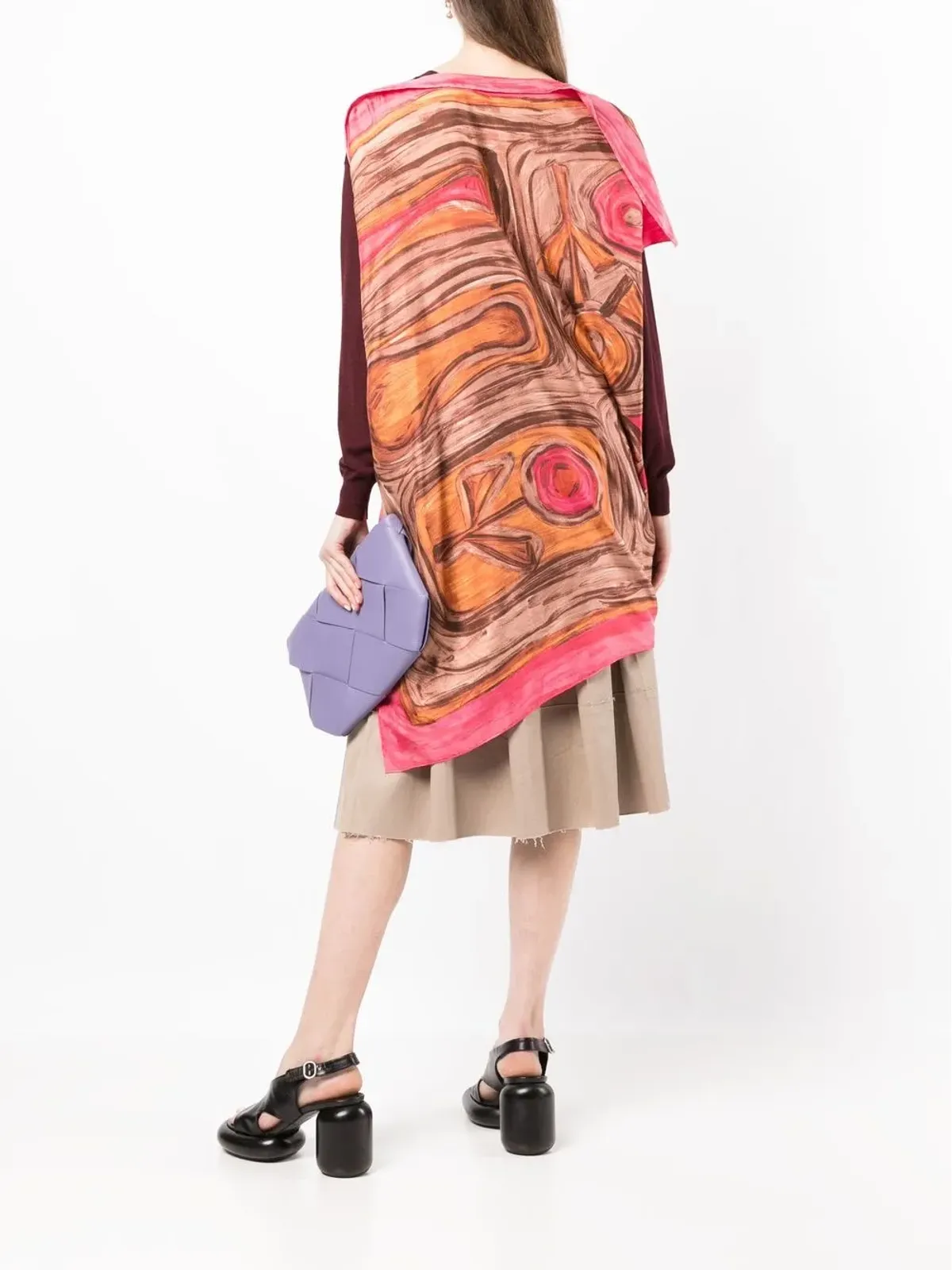 Celine Pre-Owned レイヤードショール Vネック ジャンパー - 画像2