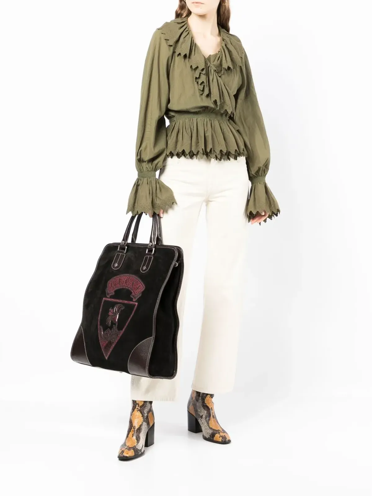 Gucci Pre-Owned コート・オブ・アームズ・パッチ トートバッグ - ブラック - 画像2
