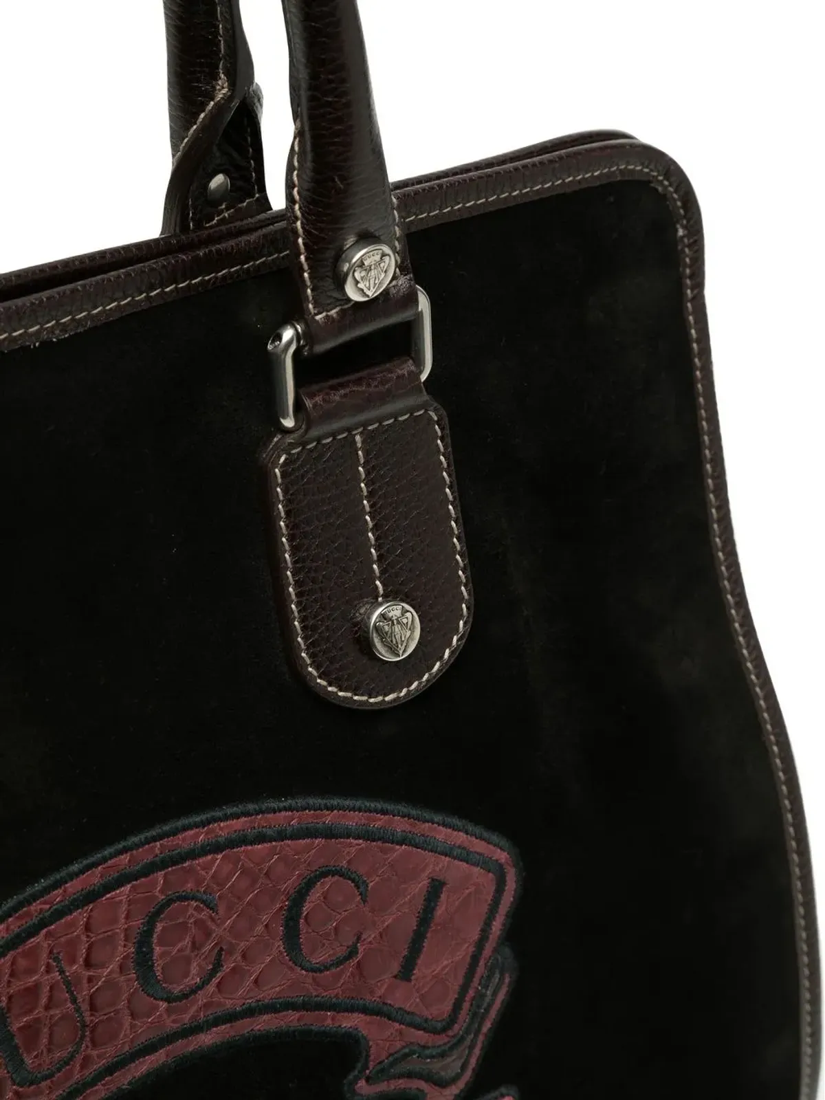 Gucci Pre-Owned コート・オブ・アームズ・パッチ トートバッグ - ブラック - 画像4