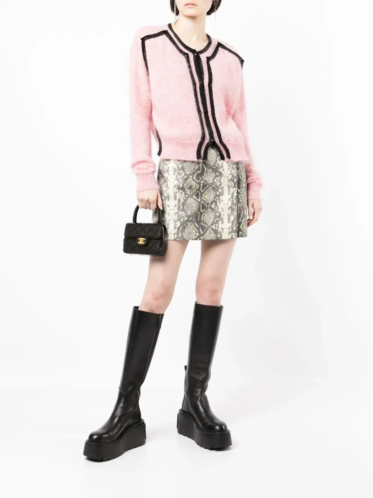 CHANEL Pre-Owned ミニ クラシックフラップ ハンドバッグ - ブラック - 画像2